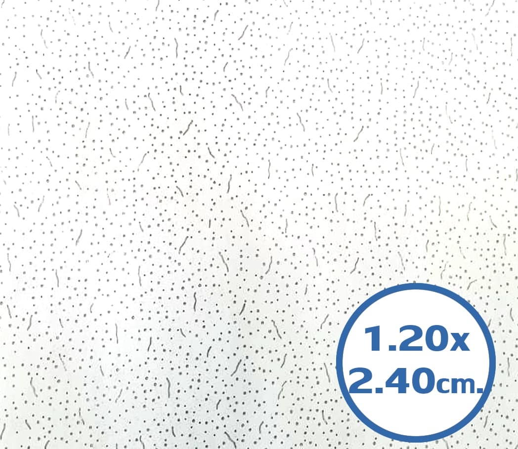 แผ่นฝ้าลดเสียงสะท้อน ปรุลายหนอน ขนาด 1200x2400x12มม.