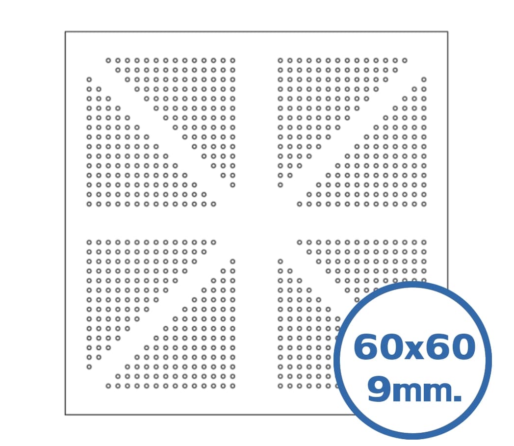แผ่นฝ้าลดเสียงสะท้อน เจาะรูลายธงชาติอังกฤษ ขนาด 600x600x9มม.
