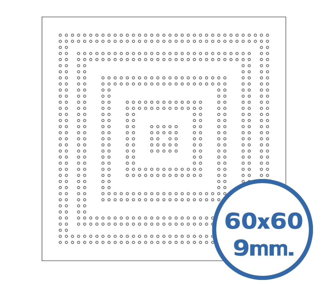 แผ่นฝ้าลดเสียงสะท้อน เจาะรูลายสะกดจิต ขนาด 600x600x9มม.